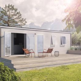 Mobil home 3 chambres, tout confort, avec sa terrasse entièrement couverte 
