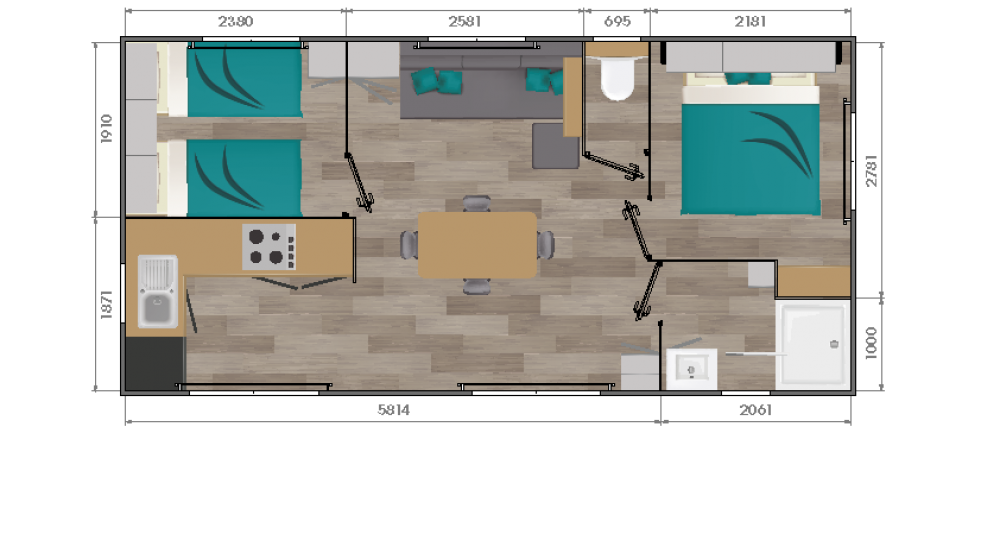 Plan optimisé offrant confort et espace