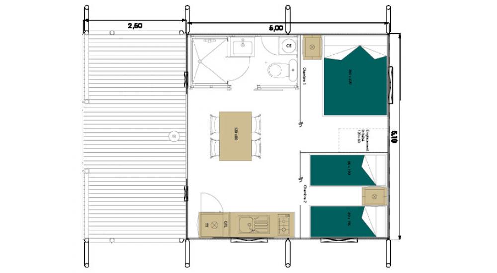 Plan Tente Wood Lodge